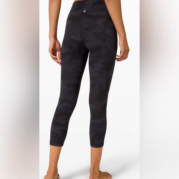 lululemon athletica Pants - Lululemon Align Cropped Leggings Size 2 Black/Gray